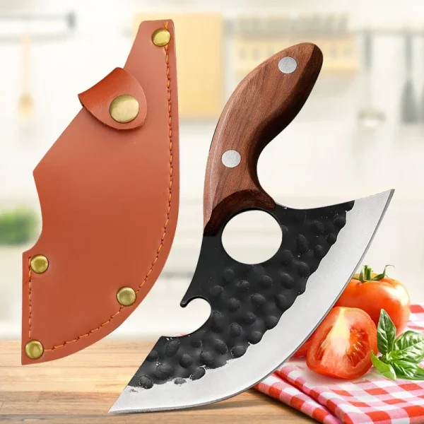 Chef Butcher Knife Cleaver Meat Chop Vegetables Kitchen Knives Fish Felleting Hand Forge Blade Wood Handle Kitchen Slicing Tools