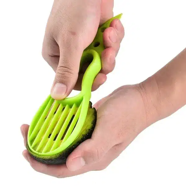 3 In 1 Avocado Slicer Shea Corer Butter Fruit Peeler Cutter Pulp Separator Plastic Knife Kitchen Vegetable Tools - Image 4