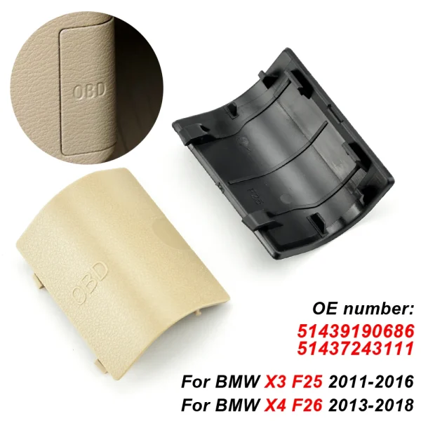 Left Kick Panel Trim Cap Auto Replacement Parts OBD Plug Port Cover LHD For BMW X3 F25 X4 F26 51439190686 51437243111