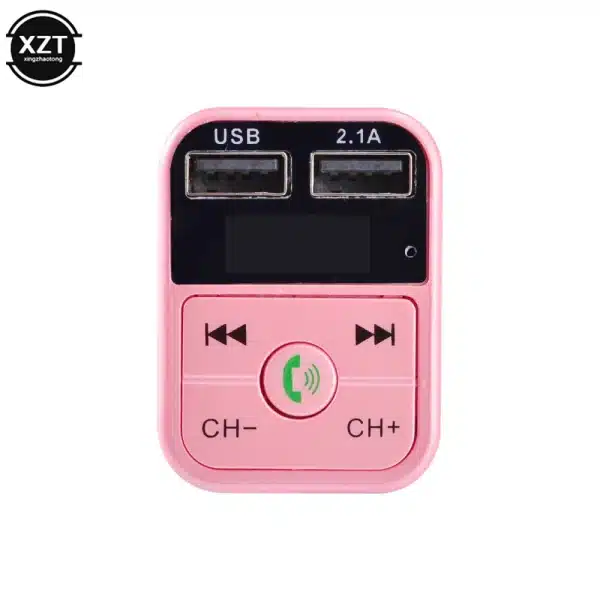 Handsfree Car Kit Wireless Bluetooth-compatible 5.0 FM Transmitter LCD MP3 Player Car Accessories Dual USB Charger FM Modulator