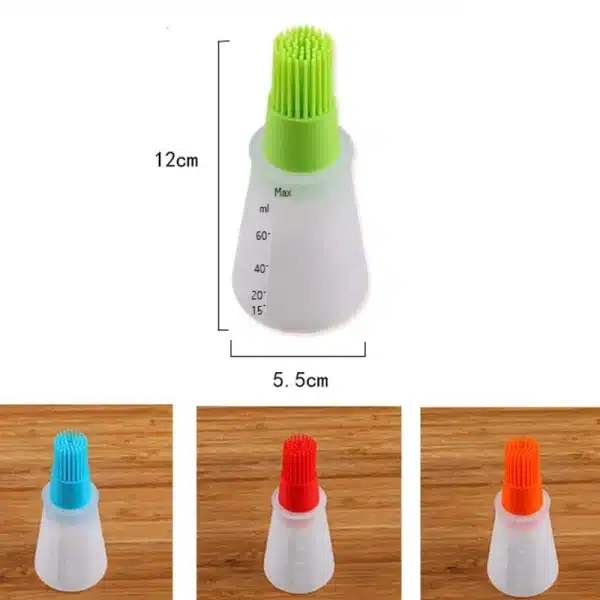 Oil Bottle Barbecue Brush Silicone Kitchen Cooking Tool Baking Pancake Camping Grill BBQ Gadgets With Scale Oiler Sauce Butter - Image 6