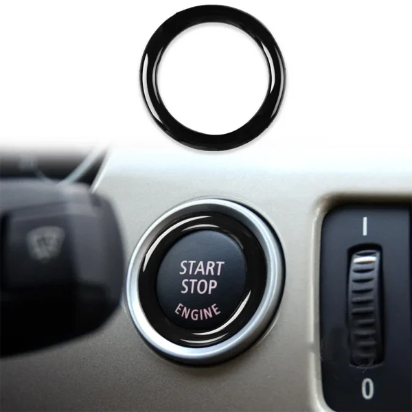 Car Engine Start Stop Push Button Ignition Key Circle Sticker Trim Decal For BMW E90 E92 E93 Interior Replacement Parts