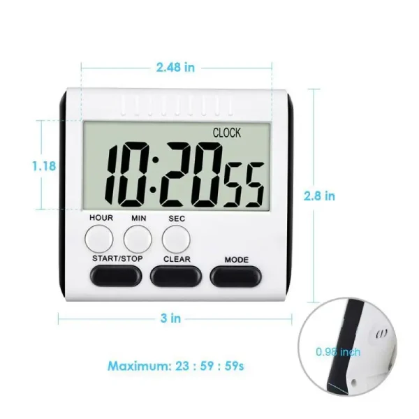 Kitchen Timer Loud Alarm Count-down Up Multifunctional Kitchen Tools And Gadgets Sleep Stopwatch Clock Lcd Digital Display - Image 5