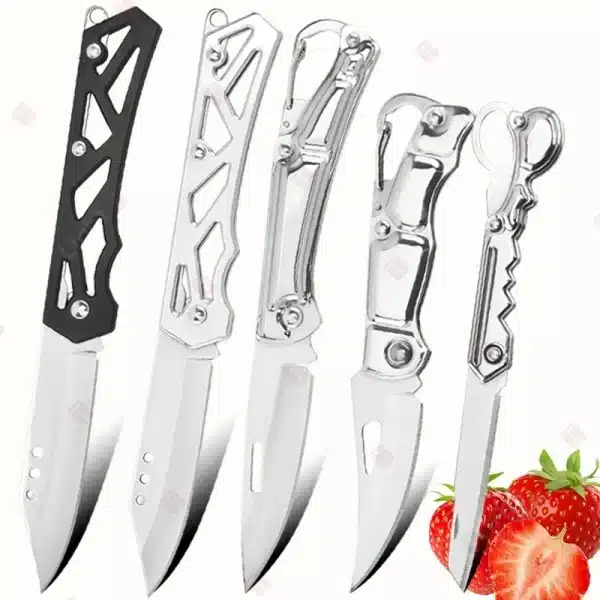 5PCS Pocket Folding Fruit Knife Set Stainless Steel Knife with Non-slip Handle for Kitchen Accessories Box Opener Utility Knife - Image 3