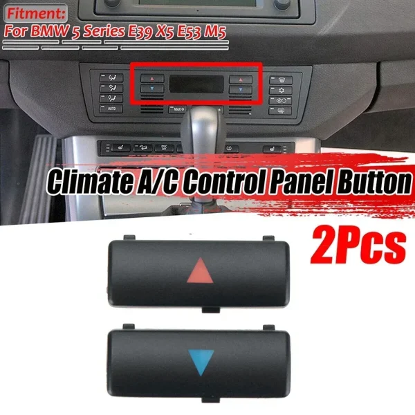 Car Air Conditioning Panel Buttons For BMW E53/E39 M5 Replacements Climate A/C Control Up & Down Button Interior Parts