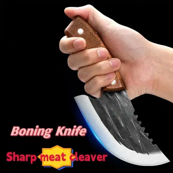 Forged Meat Cleaver Kitchen Chef Knife Fishing Boning Fruit Cutting Knife BBQ Butcher Portable Utility Pocket Viking Knife - Image 4