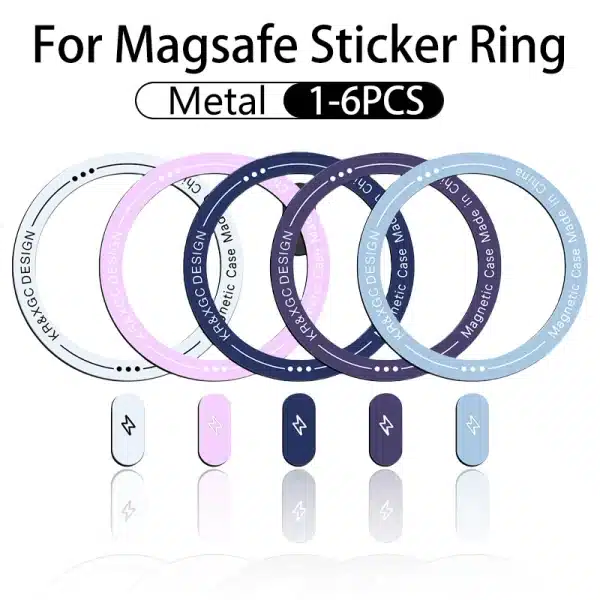 2024 Universal Metal Plate Ring For Magsafe Wireless Magnetic Charger 0.4mm Ultra Thin Iron Sheet Sticker Magnet Phone Holder