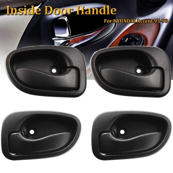 4Pcs Insider Door Handle Interior Front Rear Left/Right for Hyundai Accent 1995-1999 Auto Replacement Parts - Image 2