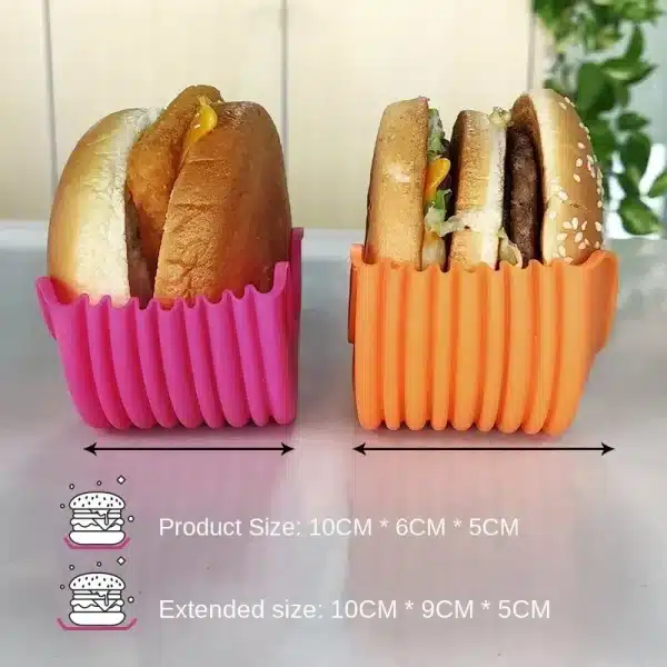 Silicone hamburger rack Non-food contact kitchenware Anti-drop fixing box Washable retractable gadgets Kitchen accessories - Image 5