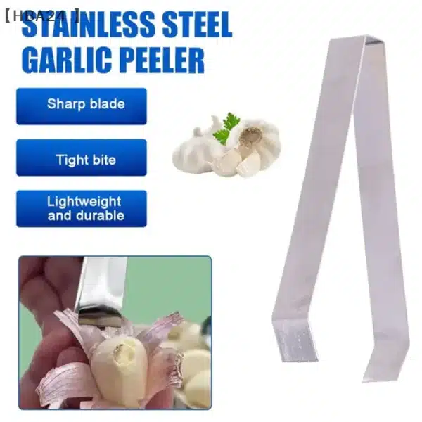 1Pc Stainless Steel Kitchen Tool for Garlic Peeler Garlic Peeling Pig Hair Clip Manual Tweezers Gadgets Kitchen Accessories - Image 4