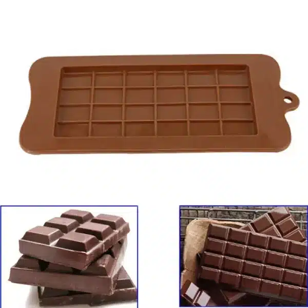 24 Cavity Silicone Chocolate Mold Fondant Pasteleria Candy Bar Waffles Molds Kitchen Gadget Sets Cake Tools moule chocolat - Image 2