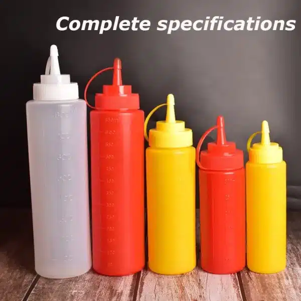 Condiment Squeeze Bottles for Ketchup Mustard Mayo Hot Sauces Olive Oil Bottles Kitchen Gadget - Image 4