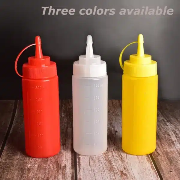 Condiment Squeeze Bottles for Ketchup Mustard Mayo Hot Sauces Olive Oil Bottles Kitchen Gadget - Image 2