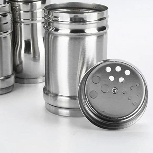 /Stainless Steel /Salt Sugar /Bottle/ Rotating /Cover Multi-purpose Kitchen Gadgets Spice Pepper Shaker Spice Jar Seasoning Can