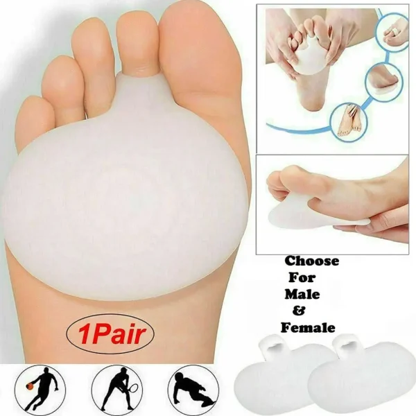 1 Pair Foot Care Women's Invisible Toe Cover with Padding Toe Topper Liner Socks Non-Skid Bottom for High Heels