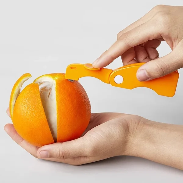 Portable Orange Peeler Stripper Orange Device Peeling Knife Juice Helper Citrus Opener Creative Kitchen Fruit Vegetable Tool