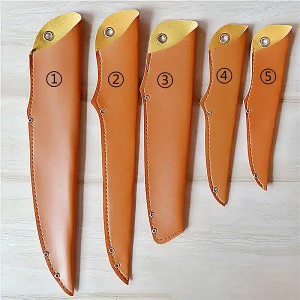 PU Faux Leather Knife Cover Western Kitchen Knife Sheath Portable Fruit Knife Chef's Knife Multipurpose Sheath Knife Holster - Image 3