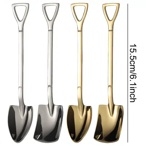 20/1Pcs Stainless Steel Shovel Spoon Gold Silver Coffee Spoons Ice Cream Dessert Scoops Teaspoon Kitchen Tableware Cutlery Set - Image 6