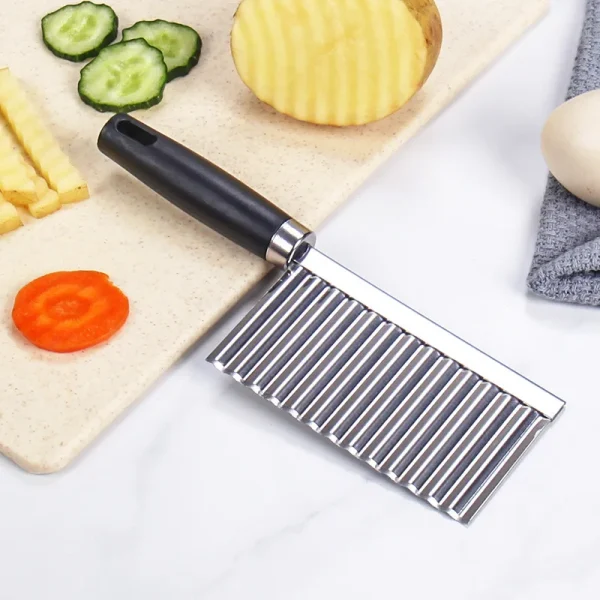 【Hot sales】Potato Wavy Edged Tool Stainless Steel Kitchen Gadget VegetableFruit Cutting