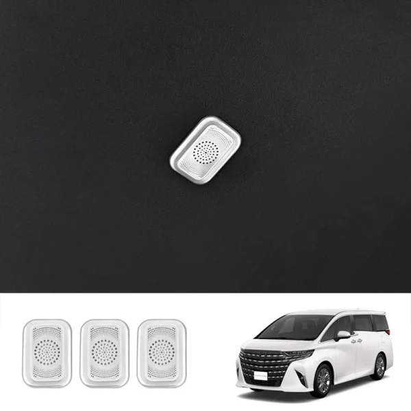 For Toyota Alphard 40 Series 2023+ Stainless Steel Car Styling Roof Speaker Cover Interior Replacement Parts