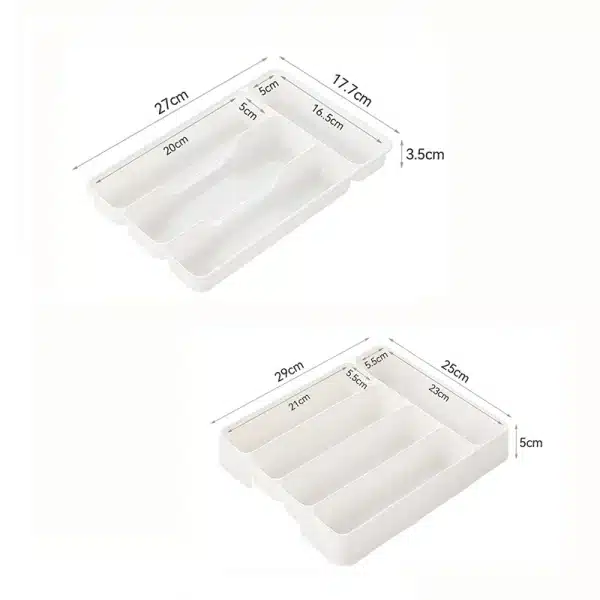 4/5 Grid Kitchen Cabinets Chopsticks And Tableware Storage Box Knife Fork Spoon Divider Organizer Knife Fork Drawer Storage - Image 6