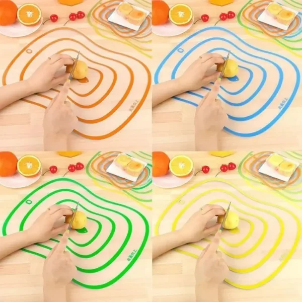 Flexible Cutting Board New Antibacteria Transparent Kitchen Gadgets PP Non-slip Classification Chopping Board Kitchen - Image 2