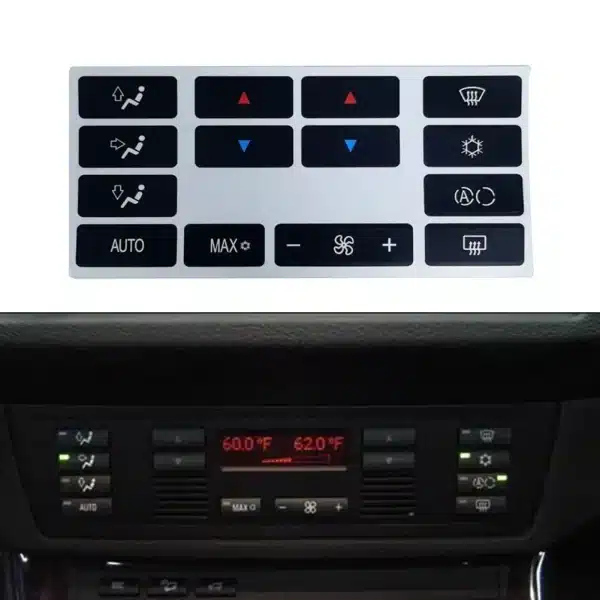 For E53 Button Stickers Interior Replacement Parts 1999 To 2006 Button Repair Decals For E39 Climate Control Panel - Image 4