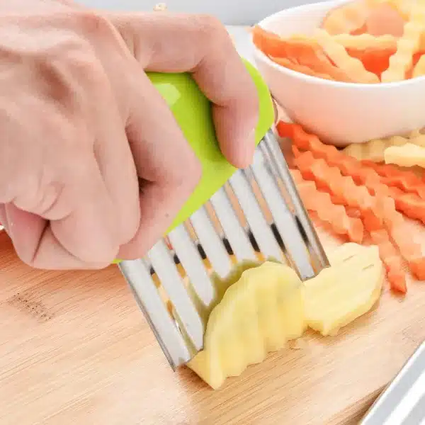 Stainless Steel Potato Knife Wave Shaped French Fries Potato Chip Slicer Carrot Fancy Vegetable Cutter Kitchen Accessories - Image 2