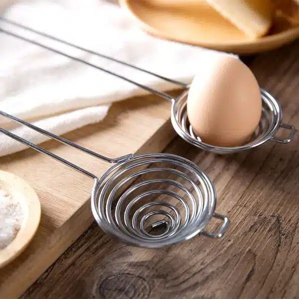 Egg Separator Stainless Steel Egg Yolk White Separator Long Handle Egg Divider Filter For Baking Kitchen Cooking Gadget - Image 2