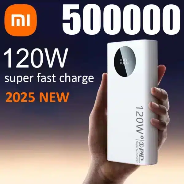 Xiaomi 120W 50000mAh High Capacity Power Bank Fast Charging Powerbank Portable Battery Charger For iPhone Samsung Huawei 2025