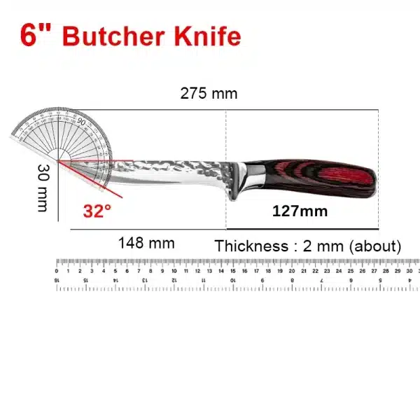 Professional Boning Knife Hand Forged Kitchen Knife Fillet Knife for Fish Meat Deboning Chef Butcher Knife Cleaver Cooking Tools - Image 2