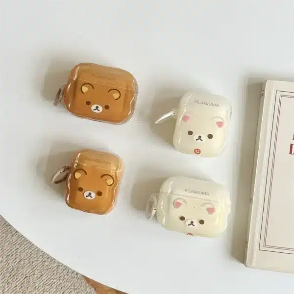 Cute Cartoon Bear Case for AirPods Pro2 Airpod Pro 1 2 3 4 Bluetooth Earbuds Charging Box Protective Earphone Case Cover