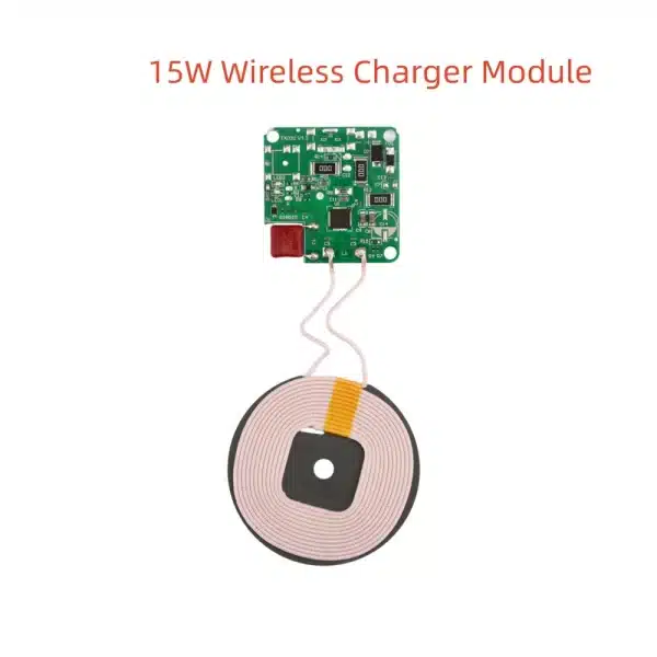 1Pcs 15W 9/12V High Power Type-C Wireless Charger Transmitter Module Circuit Board forQI Standard Fast Charging for Mobile Phone