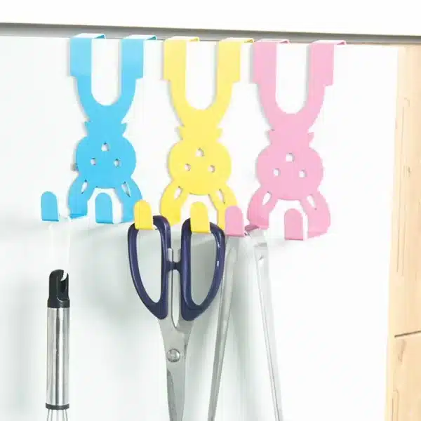 GUANYAO Two Hooks/set Hooks Up Cartoon Kitchen Hanging Holder Rack Gadget Hanger Humanoid Door Hook Kitchen Door Back Hooks - Image 3