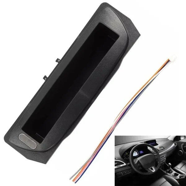 Car Frame Fascia Storage Box Car Radio CD Box Dash Trim For Renault Fluence For MeganeⅢ 2009-2013 Car Interior Replacement Parts