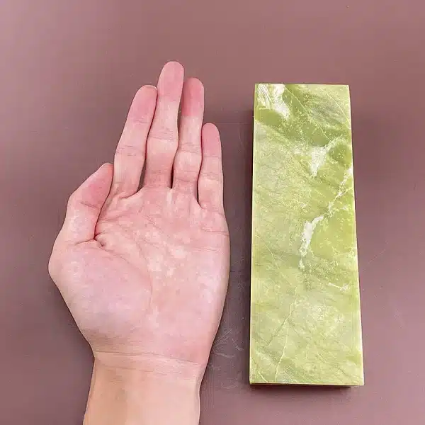 10000# Natural Green Agate Sharpening Stone Whetstone Grinding Polishing Shaved Bar Kitchen Knife Sharpener Honing Tool Hot Sale - Image 3