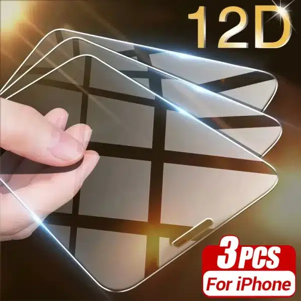 3Pcs Tempered Glass For iPhone 14 13 15 11 16 Pro Max Screen Protector for iPhone 15 Plus XR X XS Max 6 8 7 Plus SE 2020 Glass