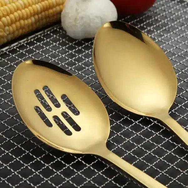 9PCS/lot Titanium Series Stainless Steel Kitchenware Set Cooking Spatula Kitchen Utensils Gifts Kitchen Gadgets Cooking Tools - Image 3