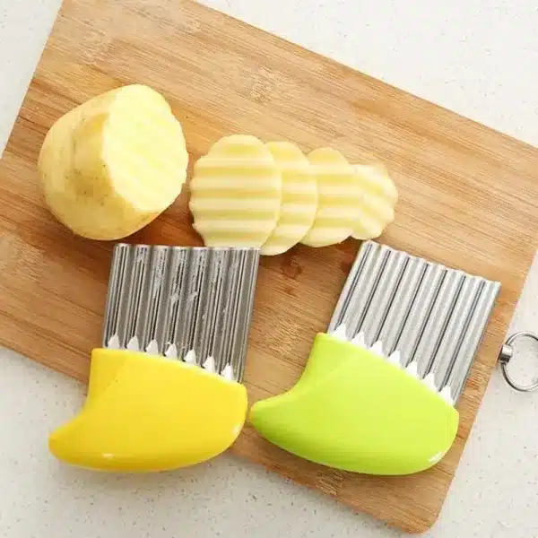 Stainless Steel Potato Knife Wave Shaped French Fries Potato Chip Slicer Carrot Fancy Vegetable Cutter Kitchen Accessories - Image 4