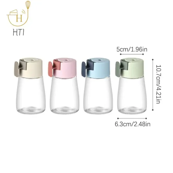 Salt Control Bottle Home Kitchen Sugar Bowl Push Type Seasoning Dispenser Pepper Shaker Spice Salt Sugar Bottle Kitchen Gadgets - Image 6