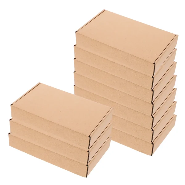 10 Pcs Carton Boxes for Small Business Shipping Paper Packaging Kraft Gift Bulk - Image 2