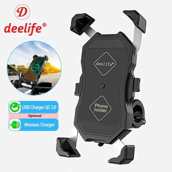 Deelife Motorbike Motorcycle Phone Holder Wireless Charging for Moto X-Grip Telephone Support Cell Mobile Stand Smartphone Mount