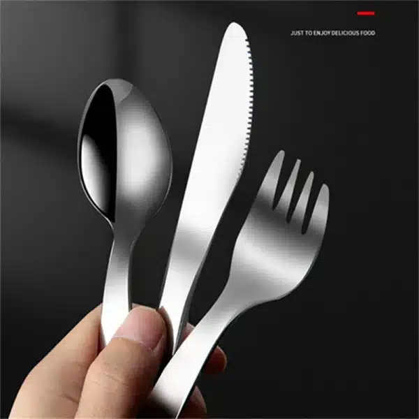 304 Stainless Steel Cutlery Set For Children Western-style Cute Kid Knives Forks Spoons Dinnerware Set Utensils for kitchen - Image 3