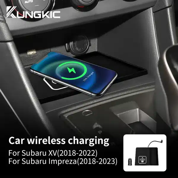 Car Wireless Charger for Subaru XV Impreza 2018 2019 2020 2021 2022 Phone Charging Board Decoration Central Control Phone Holder