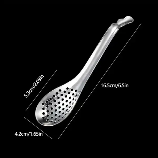 304 Stainless Steel Strainer Spoon Molecular Cuisine Caviar Spoon Useful Kitchen Cooking Gadgets Egg Yolk Caviar Colander - Image 6