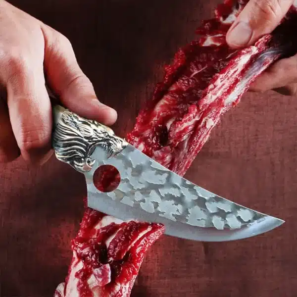 Meat Cutting Knives Boning Knife Wooden Handle Hnadmade Forge Knives Slicing Knife Multifunctional Kitchen Knives with Cover - Image 4