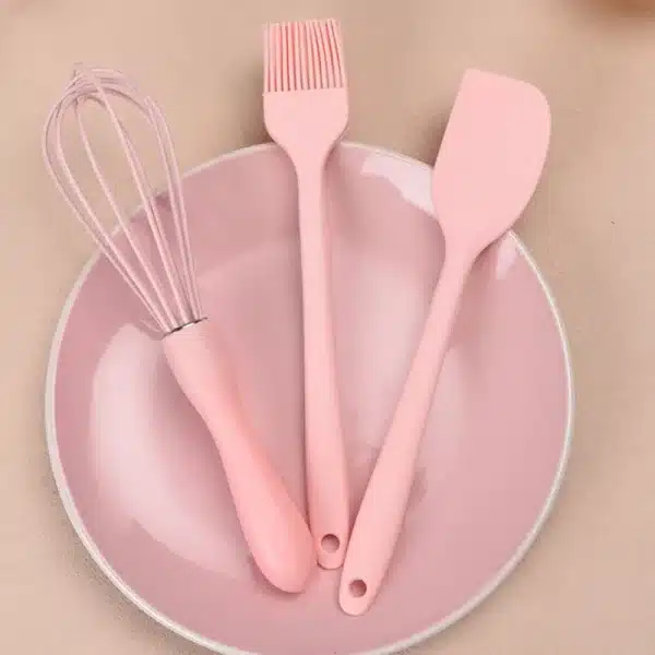 3PCS/SET Silicone Baking Set Cake Cream Spatula Scraper Kitchen Household Egg Whisk Barbecue Oil Brush Gadget Kitchen Supplies - Image 3