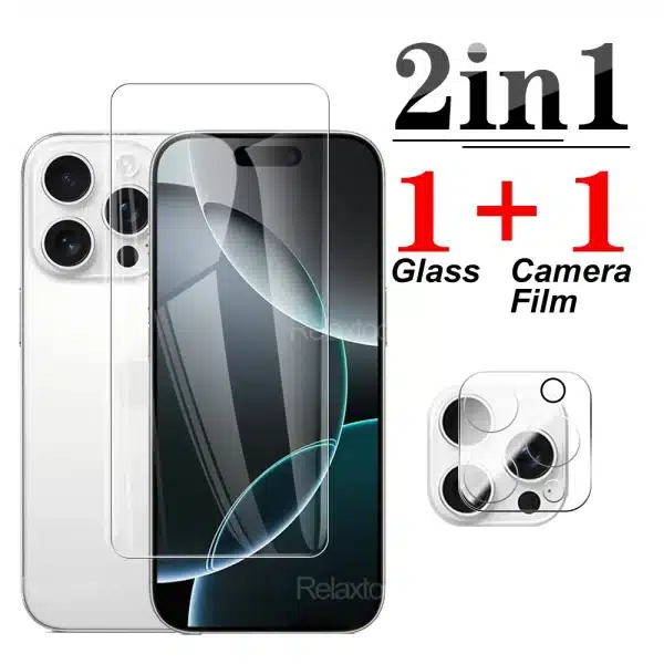 2in1 For Apple iPhone16 16Pro Max 16plus 3D lens film For iPhone 16 Pro Max 16 Plus Screen protector Protective Tempered Glass