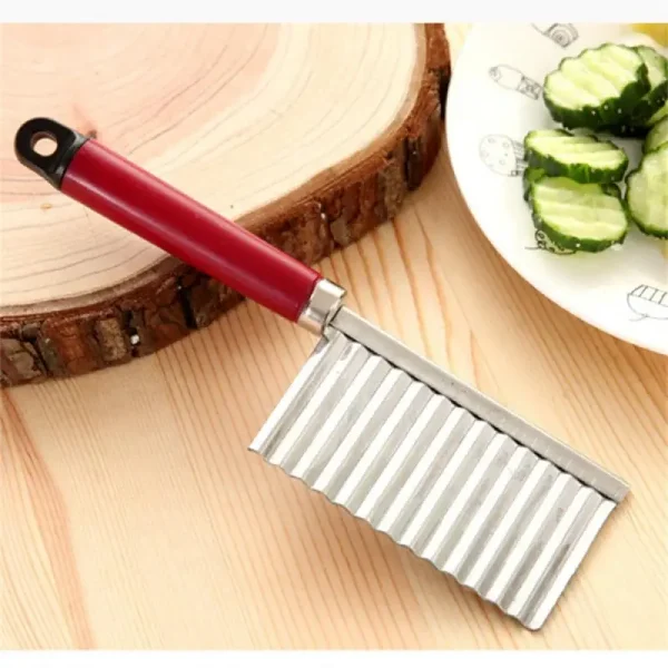 【Hot sales】Potato Wavy Edged Tool Stainless Steel Kitchen Gadget VegetableFruit Cutting - Image 4