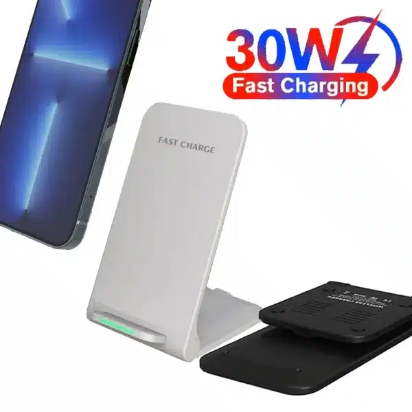 Wireless Charger Stand Pad Fast Charging Foldable For iPhone 16 15 14 13 12 XS XR Samsung S22 S23 S24 S8 Huawei Qucik Charger